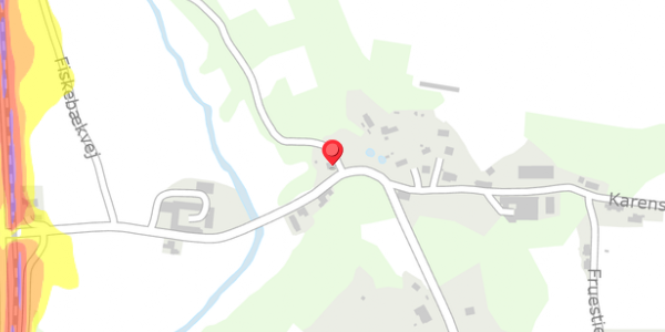 Trafikstøjkort på Fruetoften 1, 7000 Fredericia