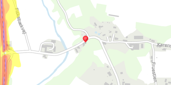 Trafikstøjkort på Fruetoften 4, 7000 Fredericia