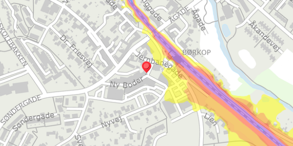 Trafikstøjkort på Ny Boder 19, . , 7080 Børkop