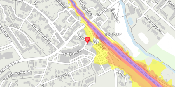 Trafikstøjkort på Ny Boder 27, . , 7080 Børkop
