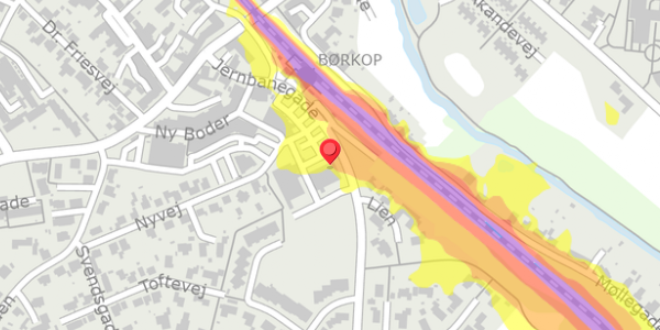 Trafikstøjkort på Ny Boder 41, 7080 Børkop