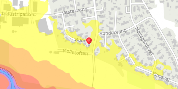 Trafikstøjkort på Buen 1, 7182 Bredsten