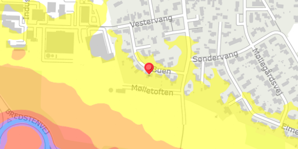 Trafikstøjkort på Buen 7, 7182 Bredsten