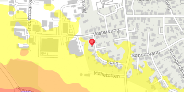 Trafikstøjkort på Buen 15, 7182 Bredsten
