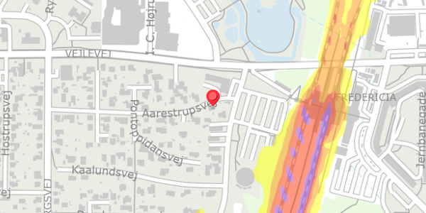 Trafikstøjkort på Aarestrupsvej 3, 7000 Fredericia