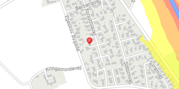 Trafikstøjkort på Forsythiavej 25, 7000 Fredericia