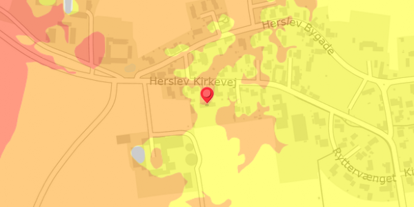 Trafikstøjkort på Herslev Kirkevej 55, 7000 Fredericia