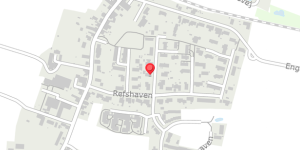 Trafikstøjkort på Refshaven 21, 7321 Gadbjerg