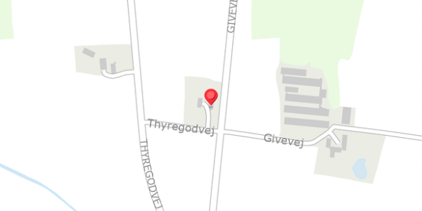 Trafikstøjkort på Thyregodvej 2, 7323 Give