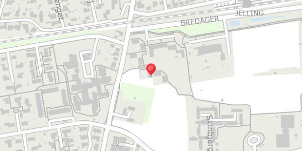 Trafikstøjkort på Bredager 18, 7300 Jelling