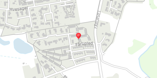 Trafikstøjkort på Fårupled 8D, 7300 Jelling