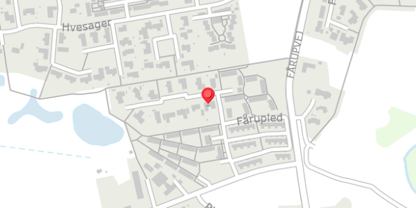 Trafikstøjkort på Fårupled 13, 7300 Jelling