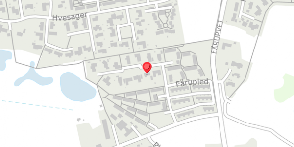 Trafikstøjkort på Fårupled 15, 7300 Jelling
