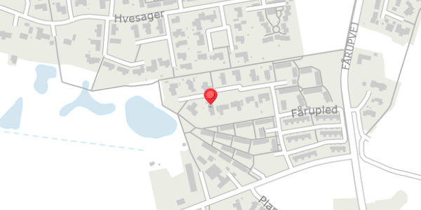 Trafikstøjkort på Fårupled 21, 7300 Jelling