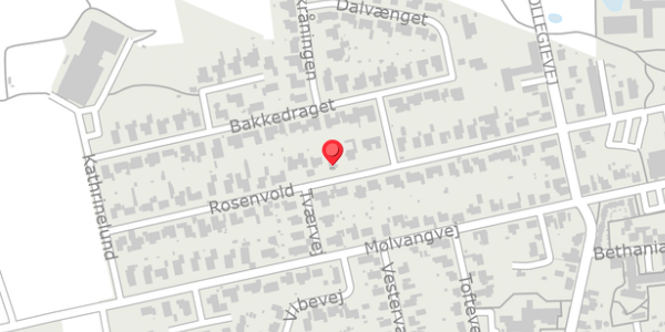 Trafikstøjkort på Rosenvold 26, 7300 Jelling