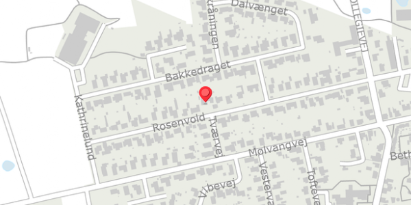 Trafikstøjkort på Rosenvold 30, 7300 Jelling