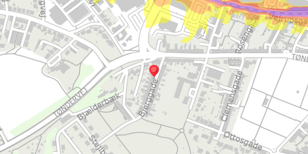Trafikstøjkort på Bjerggade 8, . , 6000 Kolding