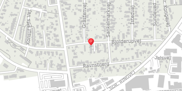 Trafikstøjkort på Bjolderupvej 8A, 6000 Kolding