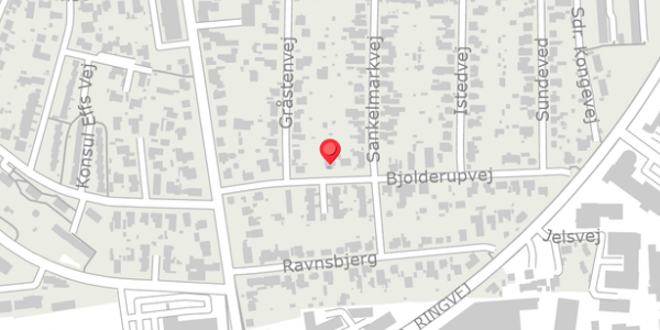 Trafikstøjkort på Bjolderupvej 9, 6000 Kolding