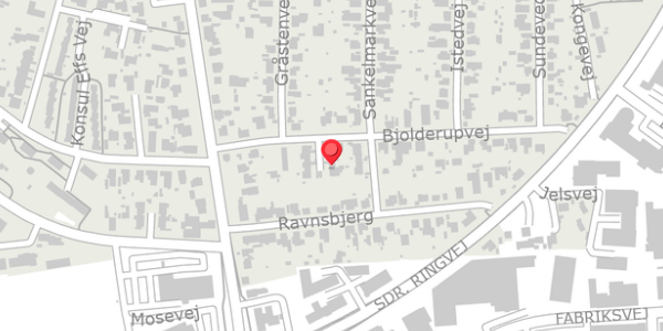 Trafikstøjkort på Bjolderupvej 14A, 6000 Kolding