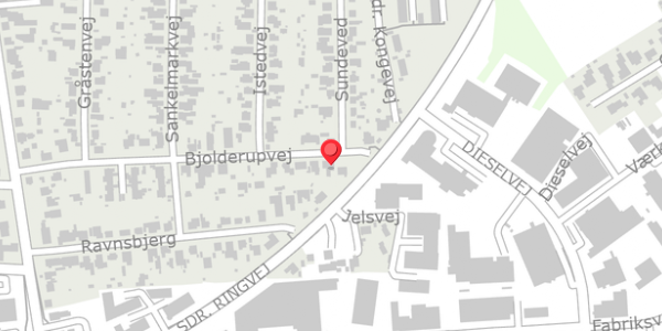 Trafikstøjkort på Bjolderupvej 36B, 6000 Kolding