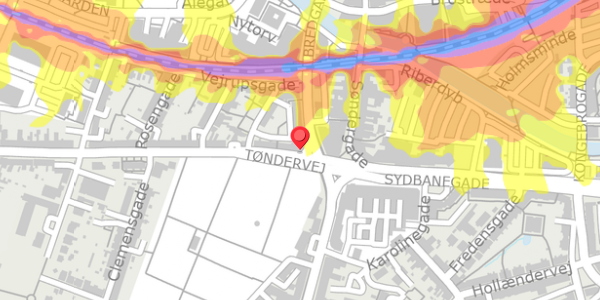 Trafikstøjkort på Bredgade 32, . , 6000 Kolding