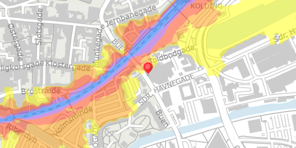 Trafikstøjkort på Buen 7, . , 6000 Kolding