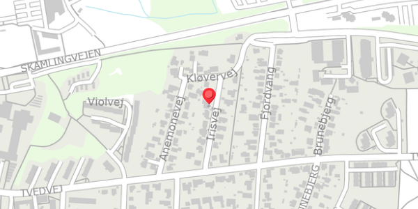 Trafikstøjkort på Irisvej 13, 6000 Kolding