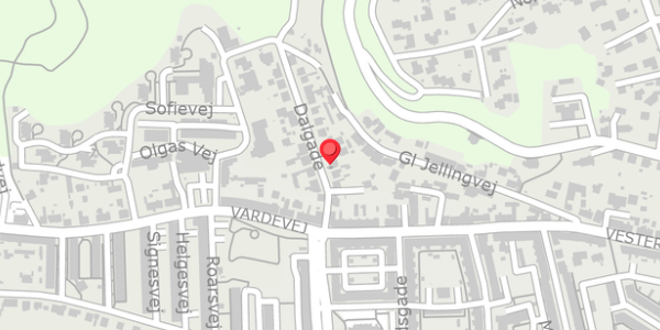 Trafikstøjkort på Dalgade 8, 7100 Vejle