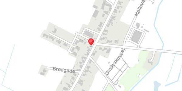 Trafikstøjkort på Bredgade 2, 7540 Haderup