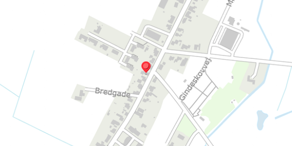 Trafikstøjkort på Bredgade 8, 7540 Haderup