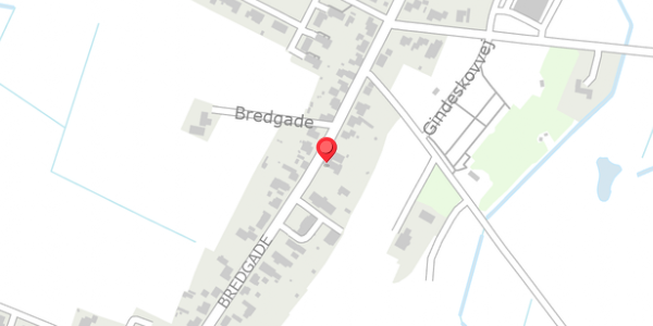 Trafikstøjkort på Bredgade 13B, 7540 Haderup