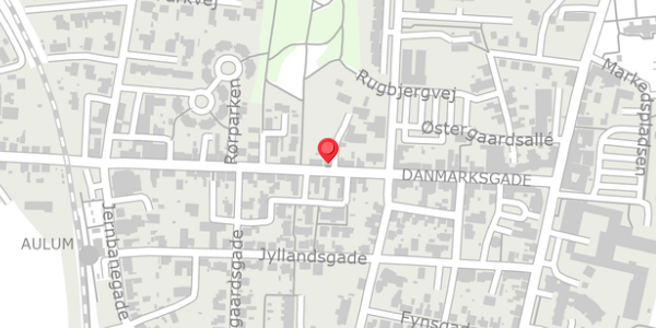 Trafikstøjkort på Danmarksgade 36, . , 7490 Aulum