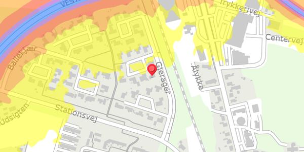 Trafikstøjkort på Gjerager 23, 6880 Tarm