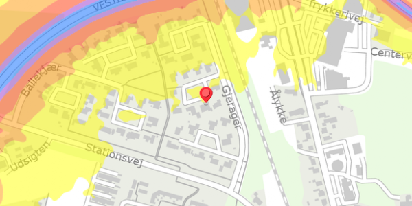 Trafikstøjkort på Gjerager 25, 6880 Tarm