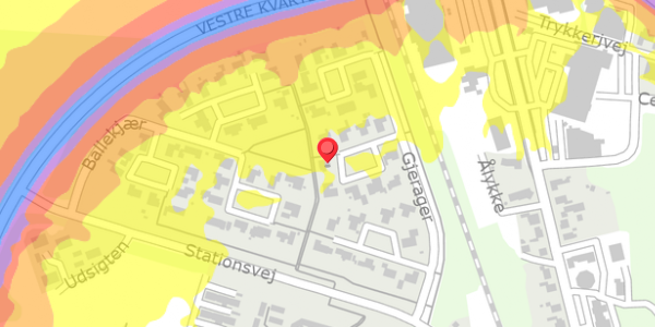 Trafikstøjkort på Gjerager 31, 6880 Tarm