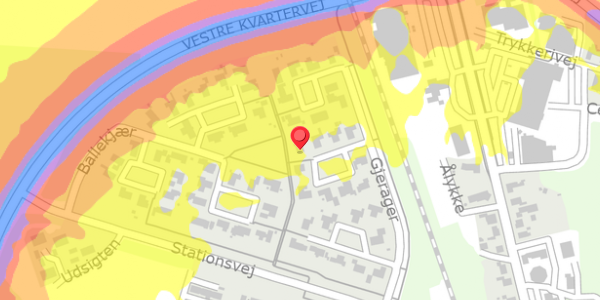 Trafikstøjkort på Gjerager 33, 6880 Tarm