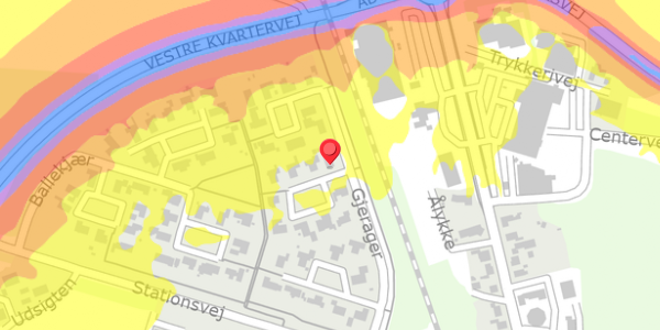 Trafikstøjkort på Gjerager 39, 6880 Tarm