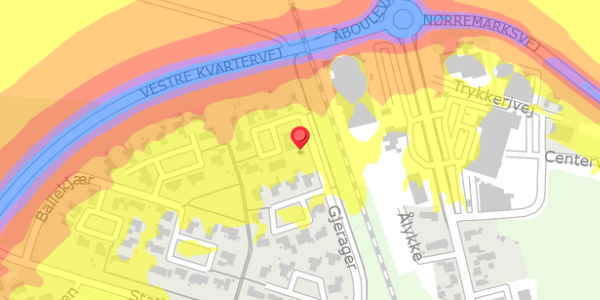 Trafikstøjkort på Gjerager 43, . , 6880 Tarm