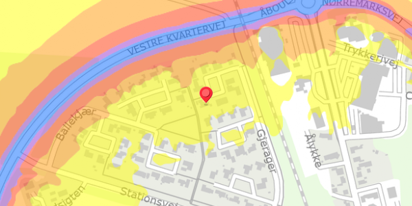 Trafikstøjkort på Gjerager 47, . , 6880 Tarm