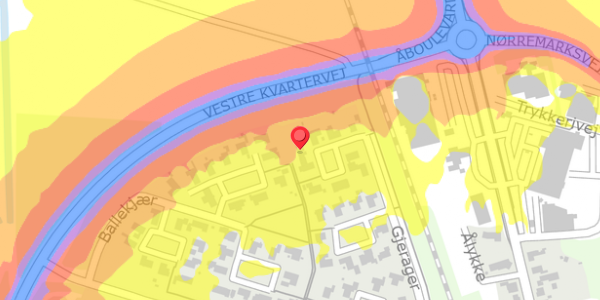 Trafikstøjkort på Gjerager 51, . , 6880 Tarm