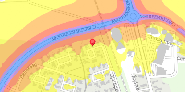 Trafikstøjkort på Gjerager 55, . , 6880 Tarm