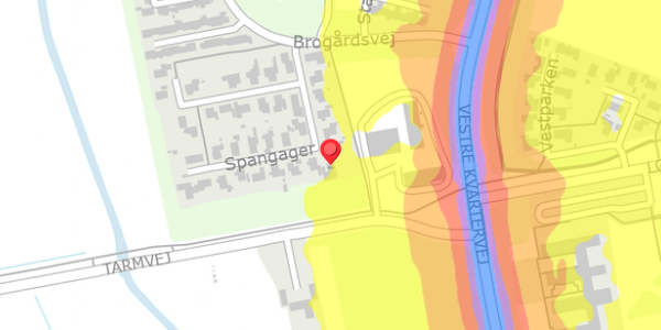 Trafikstøjkort på Spangager 13, . , 6880 Tarm