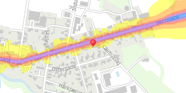 Trafikstøjkort på Bredgade 38, 6880 Tarm