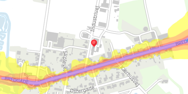 Trafikstøjkort på Industrivej 4, 6880 Tarm