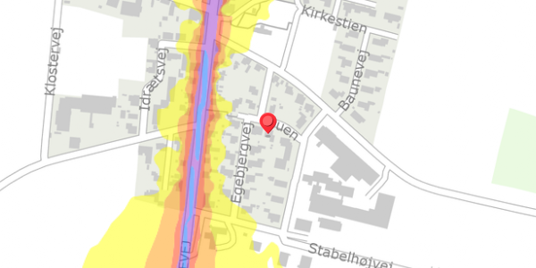 Trafikstøjkort på Buen 2, 6880 Tarm