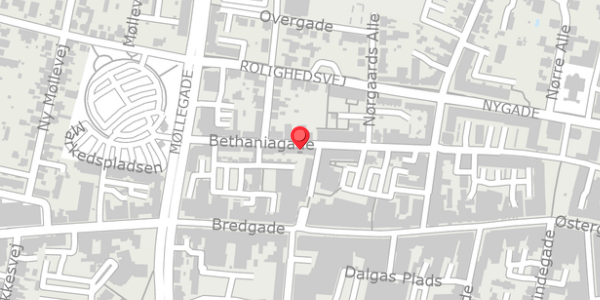 Trafikstøjkort på Bethaniagade 23, 7400 Herning