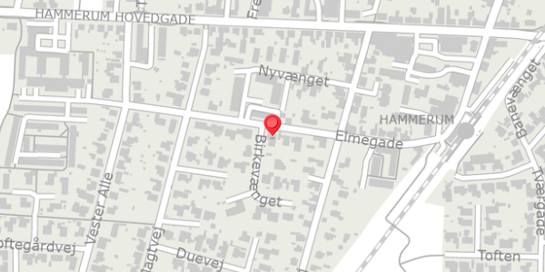 Trafikstøjkort på Elmegade 13, 7400 Herning