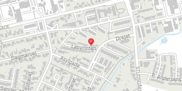 Trafikstøjkort på Labyrinten 21, 7400 Herning