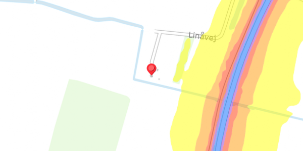 Trafikstøjkort på Linåvej 21, 7451 Sunds